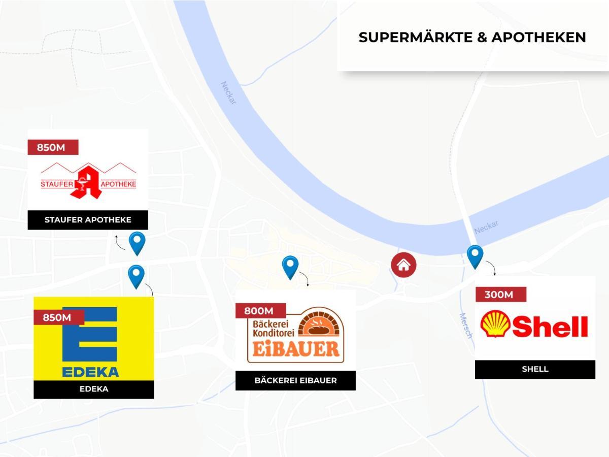 Wohnung In Top-Lage - Direkt Am Bahnhof Bad Wimpfen Eksteriør billede